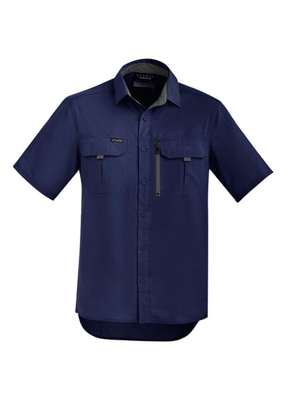 Syzmik Men's Outdoor Short Sleeve Shirt - Navy
