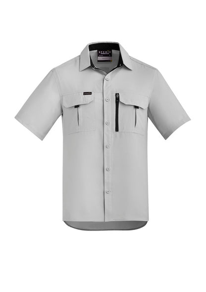 Syzmik Men's Outdoor Short Sleeve Shirt - Stone