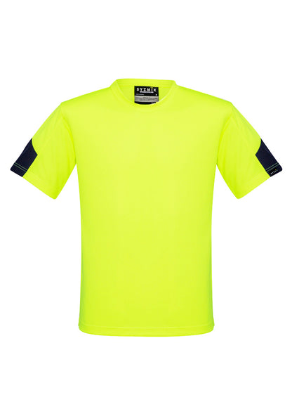 Syzmik Men's Hi Vis Squad Tee - Yellow/Navy