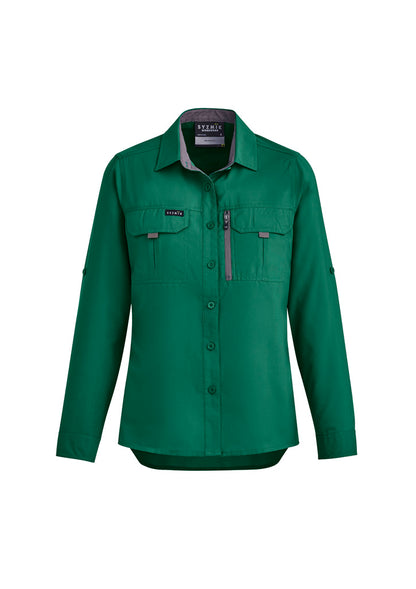 Syzmik Women's Outdoor Long Sleeve Shirt - Green