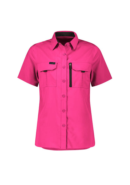 Syzmik Women's Outdoor Short Sleeve Shirt - Pink