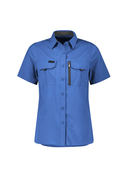 Syzmik Women's Outdoor Short Sleeve Shirt - Blue