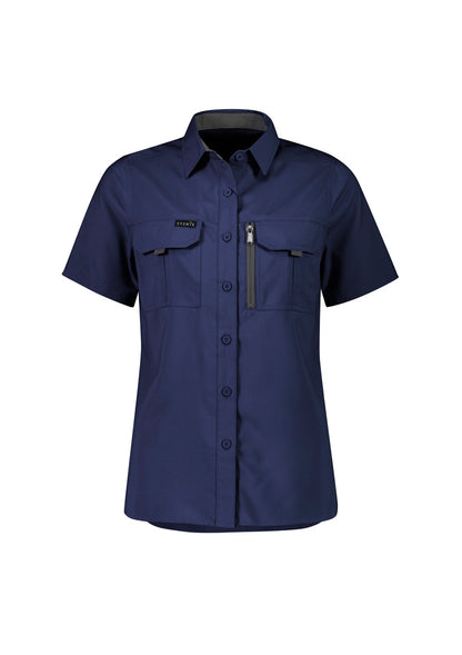 Syzmik Women's Outdoor Short Sleeve Shirt - Navy