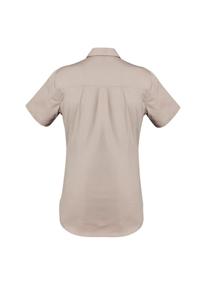 Syzmik Women's Lightweight Tradie Short Sleeve Shirt - Sand