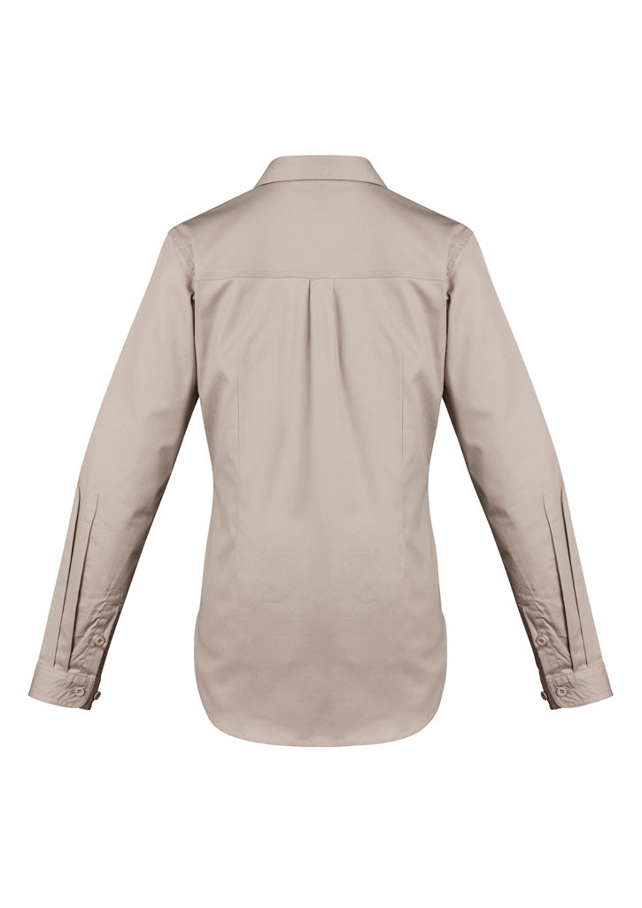 Syzmik Women's Lightweight Tradie Long Sleeve Shirt - Sand