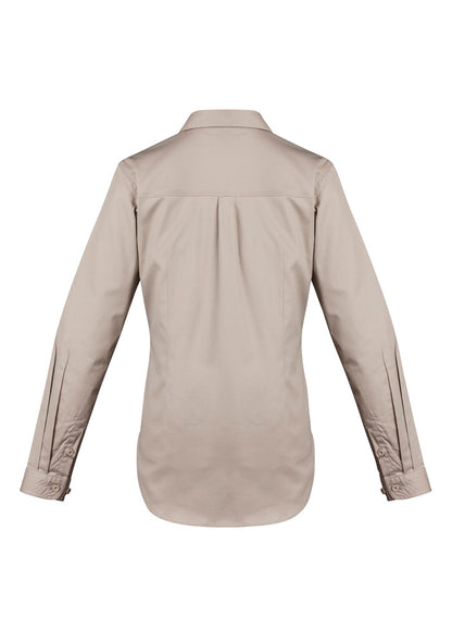 Syzmik Women's Lightweight Tradie Long Sleeve Shirt - Sand