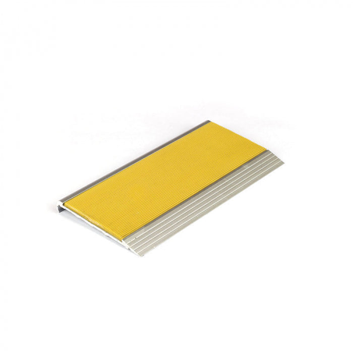 Stair Nosing 75 x 10 x 3620mm Natural Anodised with PVC Insert