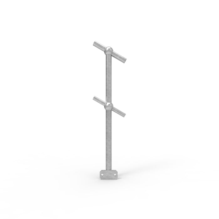 Ball Fence Through Post 30 Degree Side Mount - Left