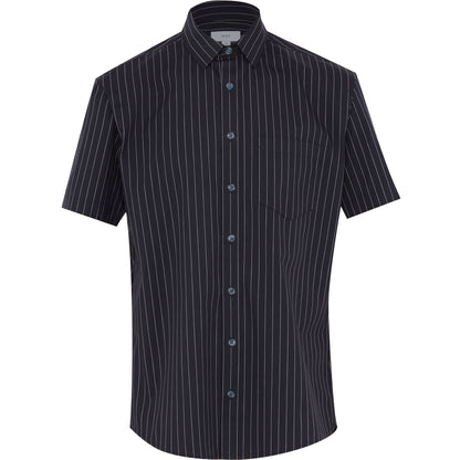 NNT CATJDM Avignon Pinstripe Stretch Short Sleeve Shirt