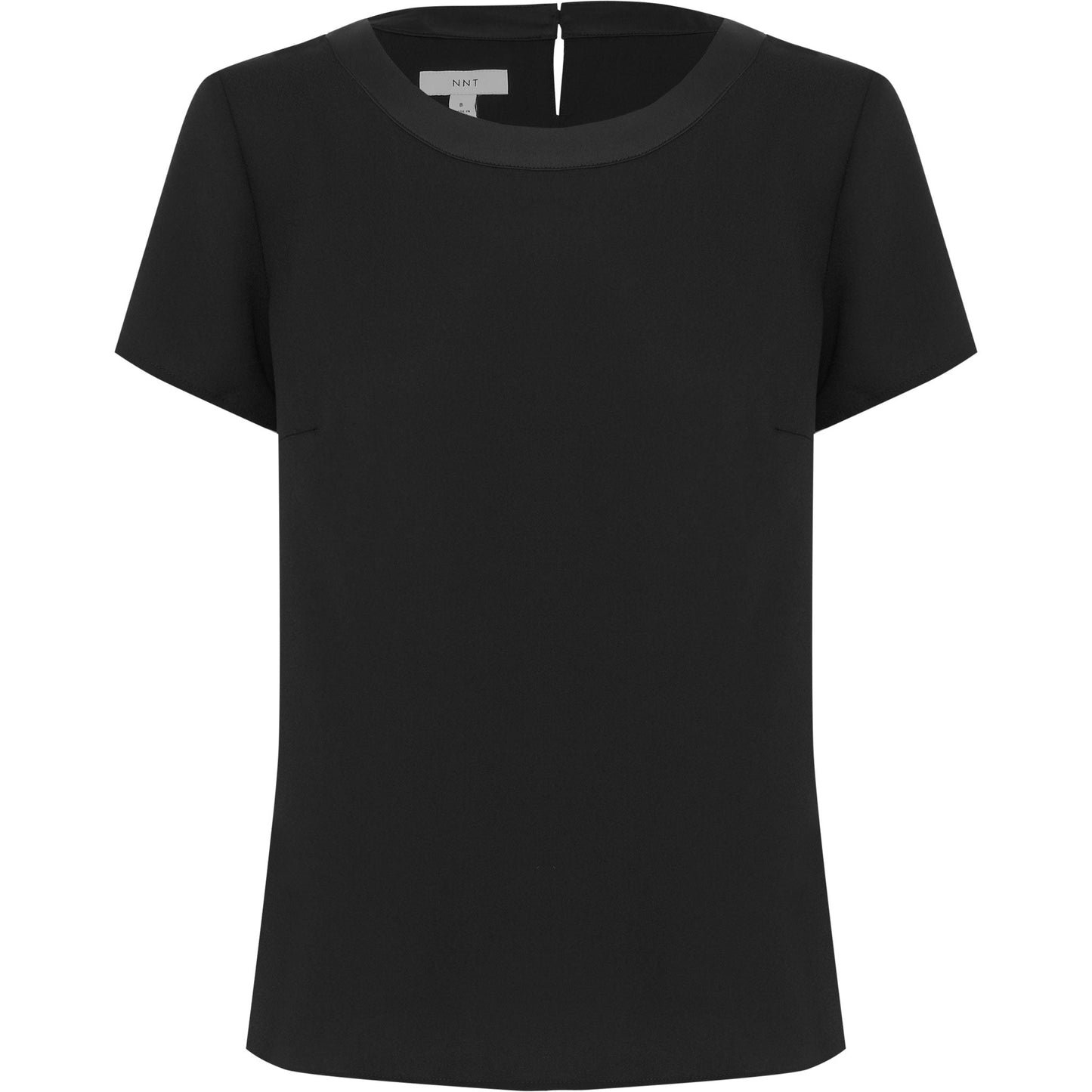 NNT CATU2N Satin Back Crepe Short Sleeve Shell Top