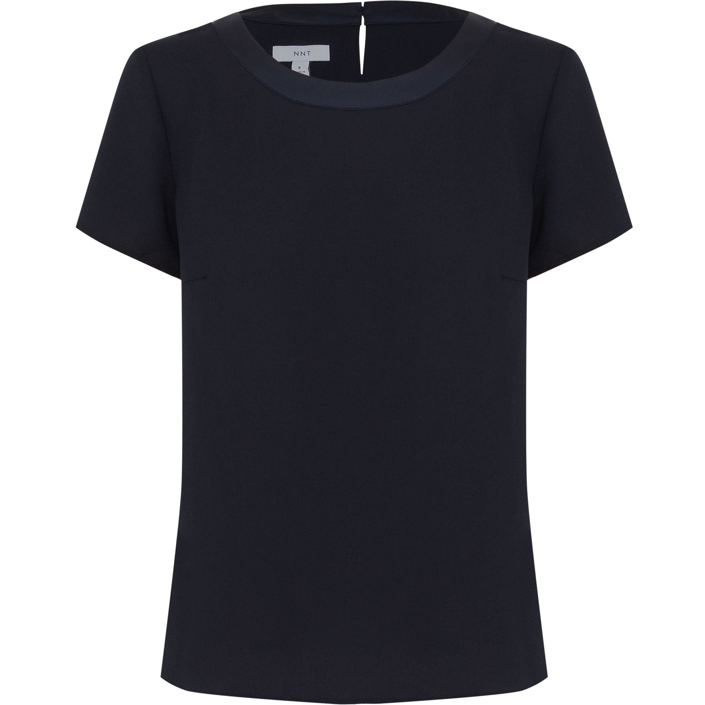 NNT CATU2N Satin Back Crepe Short Sleeve Shell Top