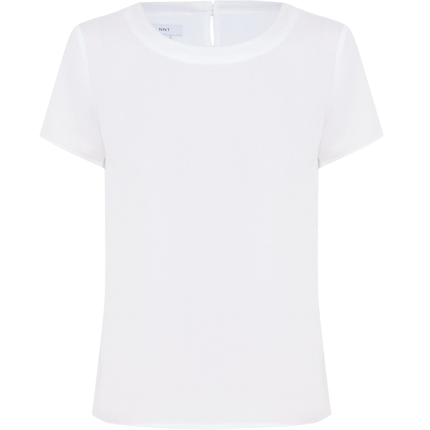 NNT CATU2N Satin Back Crepe Short Sleeve Shell Top