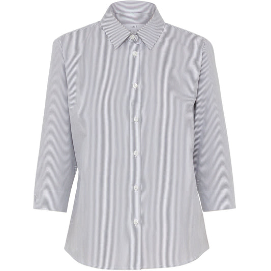 NNT CATUKV Avignon Fine Block Stripe Stretch 3/4 Sleeve Shirt