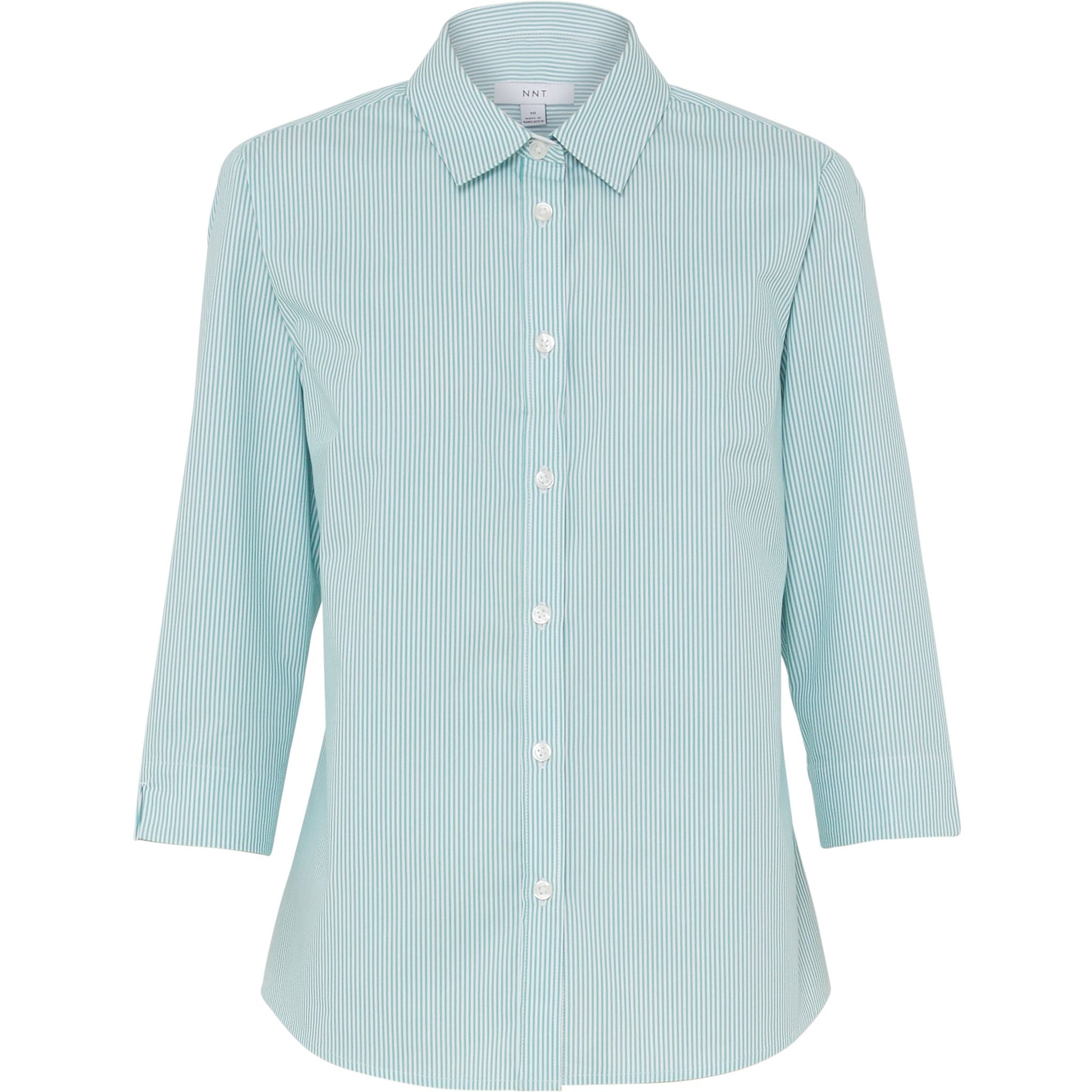 NNT CATUKV Avignon Fine Block Stripe Stretch 3/4 Sleeve Shirt