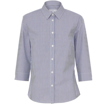NNT CATUKV Avignon Fine Block Stripe Stretch 3/4 Sleeve Shirt