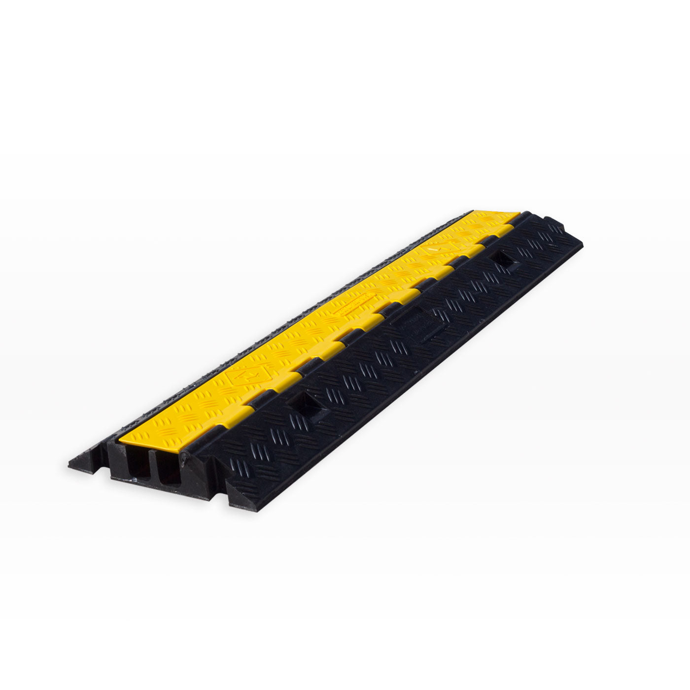 Cable Protector - 2 Channel - Rubber with Rubber/Plastic Lid