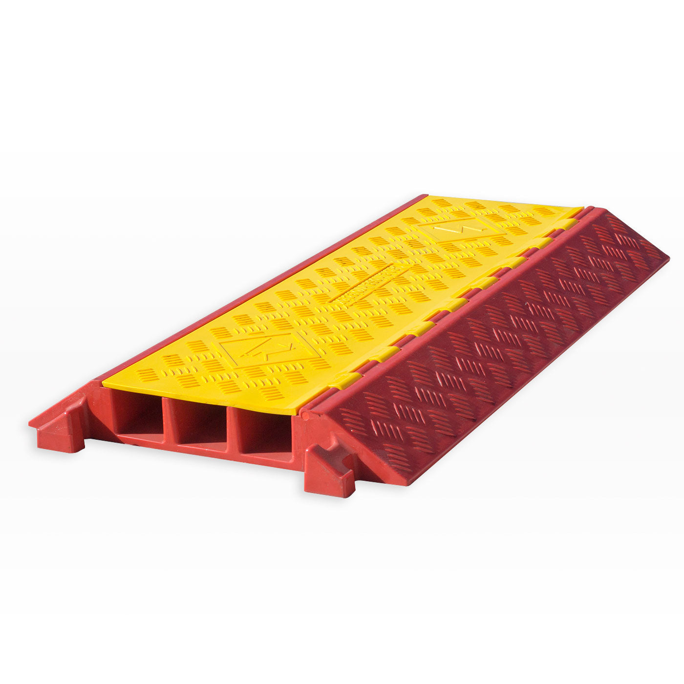 Cable Protector - 3 Channel - Polyurethane with Rubber/Plastic Lid