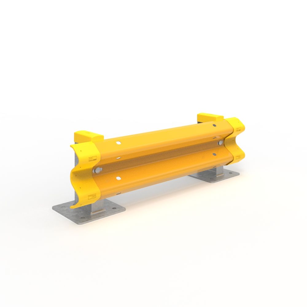 W Beam Surface Mounted Single height Racking End Protector 1330mm