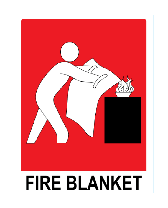FIRE WORLD FBID Fire Blanket ID Sign, Plastic, 150mm x 225mm