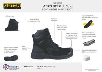 GA2058 Gator AeroStep High Safety Boot