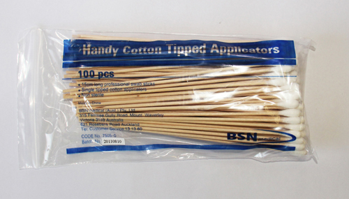 BSN MEDICAL B7505-0 Handy Cotton Tips Single End 15cm Wooden Pack of 100