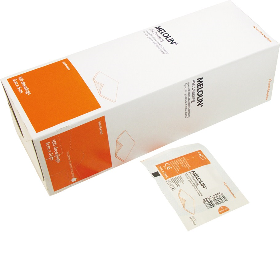SMITH & NEPHEW S4940S Melolin Non-Adherent Dressing 5cm x 5cm Single