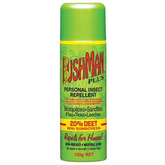 JUNO LABORATORIES 287156 Bushman 20% DEET Plus Sunscreen SPF15+ Aerosol 150g