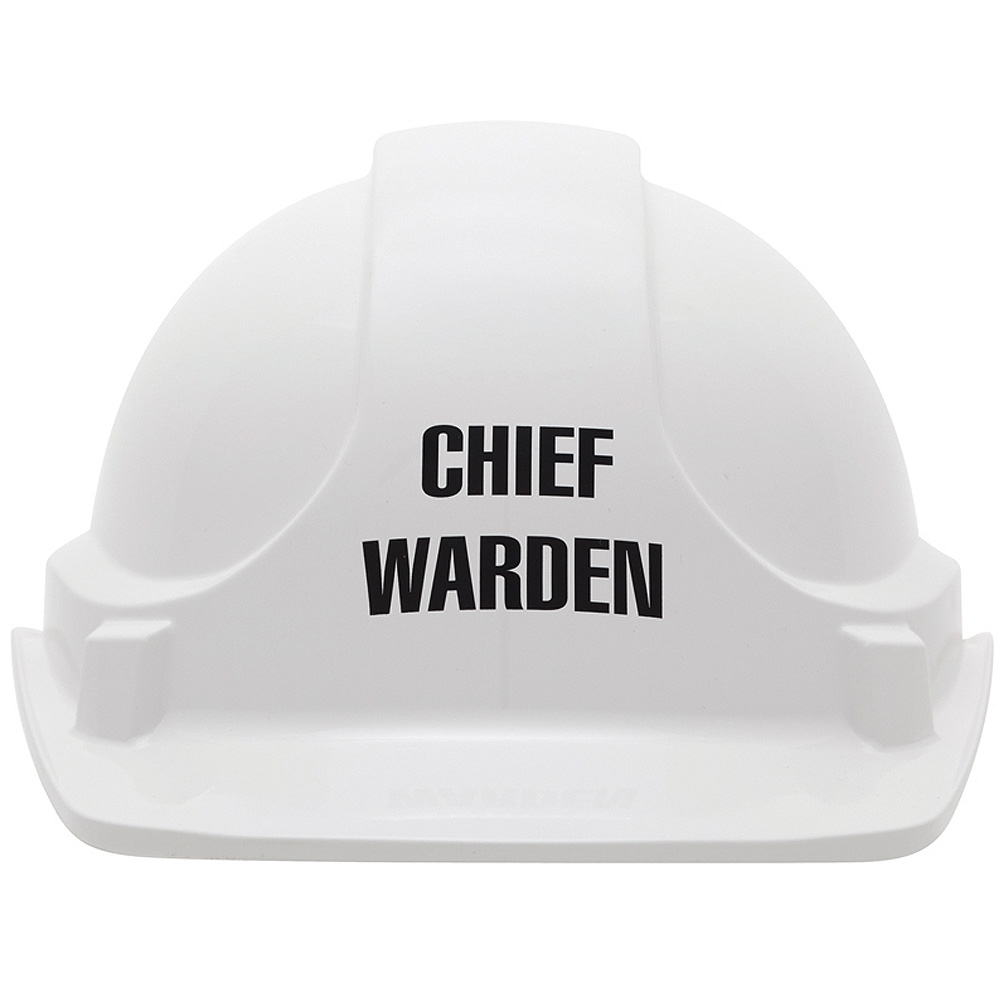3M AUST TA560WH-CFW Hard Hat Stamped Chief Warden White Type 1