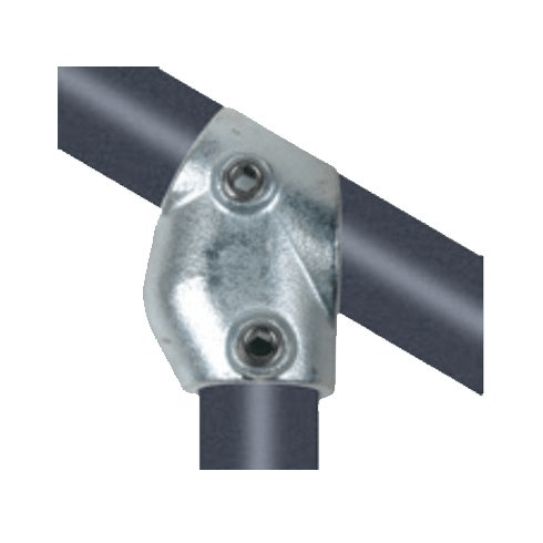NoWeld 129 - Adjustable Top Tee (30 deg to 60 deg) 48.3mm Connector - Galvanised